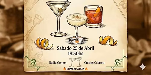 Masterclass Cocteleria Espacio Ceniza - Abril en CABA