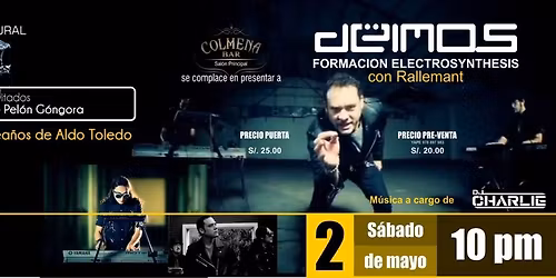 Deimos formaci\u00f3n Electrosynthesis - Reencuentro en Colmena Bar