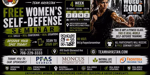 FREE WOMEN\u2019S SELF-DEFENSE SEMINAR
