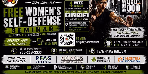 FREE WOMEN\u2019S SELF-DEFENSE SEMINAR