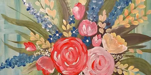 Spring blooms a paint event with the Crazy Paint Lady 