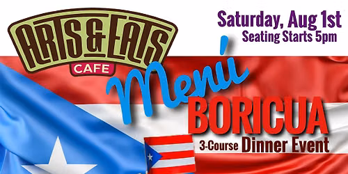 Boricua Men\u00fa 3-Course Dinner at Arts & Eats Cafe
