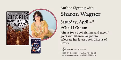 Meet & Greet with Sharon Wagner- Chorus of Crows