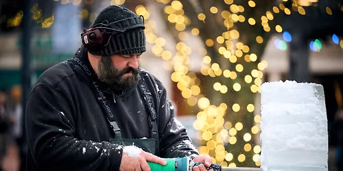 Ice Carving on the Lawn