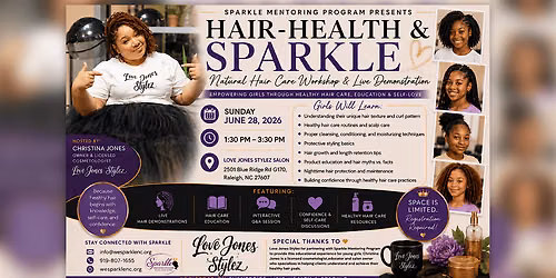Hair-Health & Sparkle: Natural Hair Care Workshop & Live Demonstration