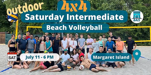 Saturday 6 PM Intermediate 4x4 Beach Volley at MAC - BAIS