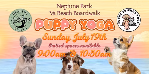 Puppy Yoga at Healthy Living Expo