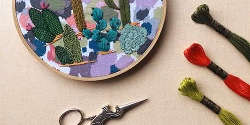 Botanical Fiber Art Workshop: Cactus Embroidery Basics