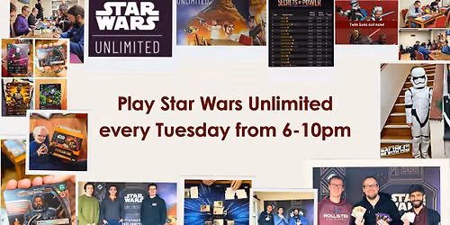 Star Wars Unlimited Weekly Play every Tuesday evening at eclectic games!