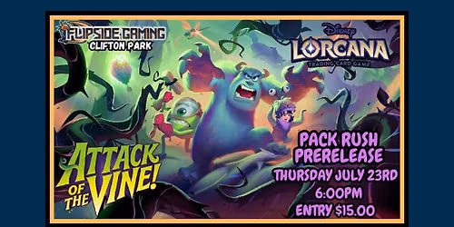 Lorcana Attack of the Vine Pack Rush Prerelease