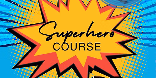 Superheroes at the Bob Amos Story Trail