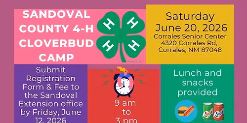 Sandoval County 4-H Cloverbud Camp