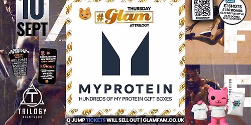 Glam Thursdays | \ud83d\udcaa\ud83c\udffb MY PROTEIN GIVEAWAY! \ud83d\udcaa\ud83c\udffdSouthampton's Best Student Night! \ud83d\ude3b \u00a31 Shots All Night! \ud83e\udd43