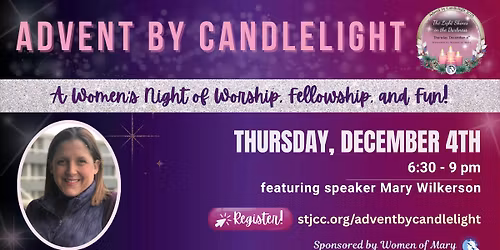 Advent by Candlelight - Registration opens 10\/18