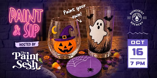Paint & Sip Event in Cincinnati, OH \u2013 \u201cDIY SPooky Halloween Glasses\u201d