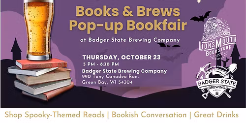 October Books & Brews Bookfair at Badger State Brewing Company