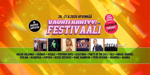 Vauhti Kiihtyy! -Festivaali Hyvink\u00e4\u00e4 2026