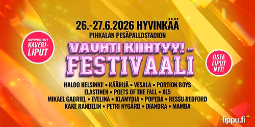 Vauhti Kiihtyy! -Festivaali Hyvink\u00e4\u00e4 2026
