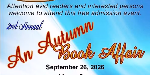 An Autumn Book Affair 2026 - 2nd Annual Event
