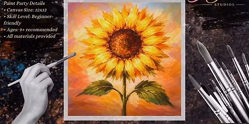Golden Hour Sunflower | 29 | Paint Night (Quad Cities \u2013 Moline, IL)