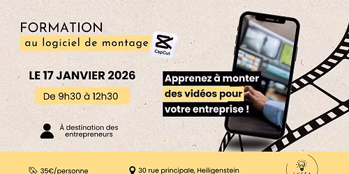 Formation au logiciel de montage : Capcut