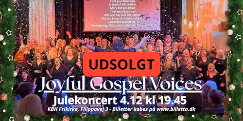 UDSOLGT! Julekoncert med Joyful Gospel Voices