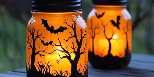 Fabrication d'un photophore pour Halloween \u00e0 4 mains