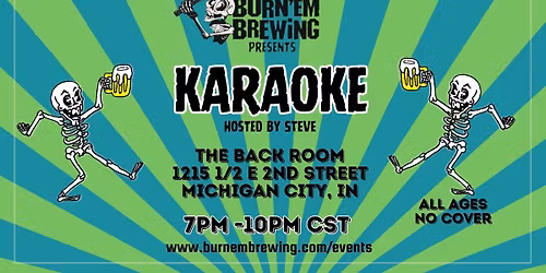 KARAOKE in The Back Room hosted by Steve!