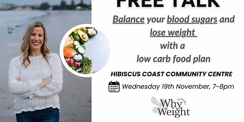 Free Talk: Balance blood sugars and lose weight with a Low Carb Plan