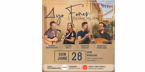 \u0394yo Fones - Live Greek Music in Hamilton