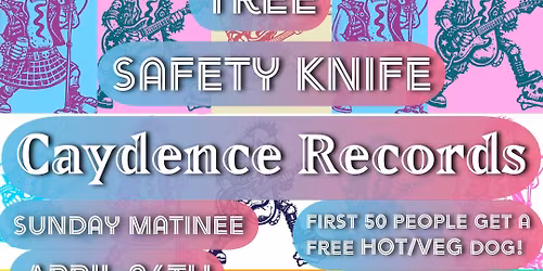 Piss With Style, Razor Daisies (first show), Tree, Safety Knife 