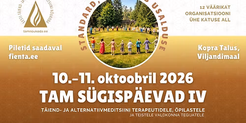 TAM N\u00d5UKODA | S\u00fcgisp\u00e4evad 2026  | Standard, mis loob usalduse 
