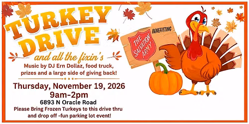 Salvation Army Turkey Drive! Use the "GET TICKETS" button to donate!