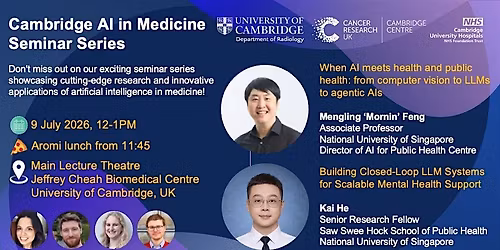 Cambridge AI in Medicine Seminar Series - July 2026