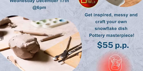 Brews and Pottery: Snowflake Dish