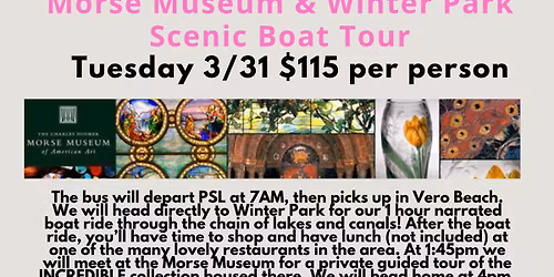 Morse Museum and Scenic Boat Ride in Winter Park