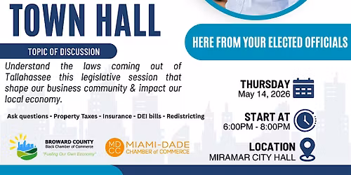 Legislative Session & Small Business Town Hall