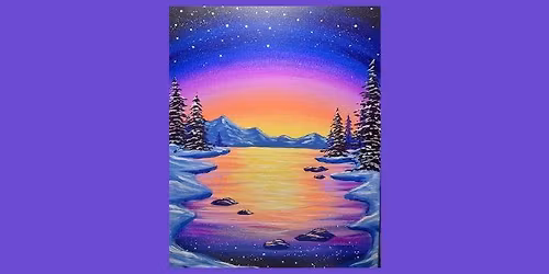 Paint and Sip Northern Twilight Glow