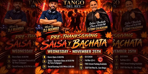  PRE THANKS GIVING  SALSA Y BACHATA  DANCING AT TANGO DEL REY