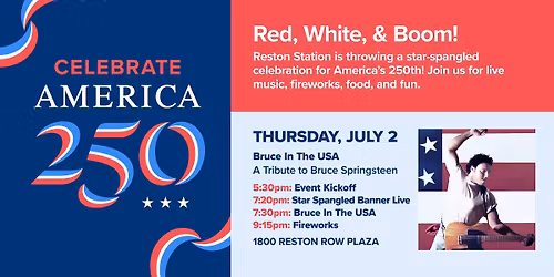 Celebrating America's 250 with Bruce in the USA and LIVE FIREWORKS
