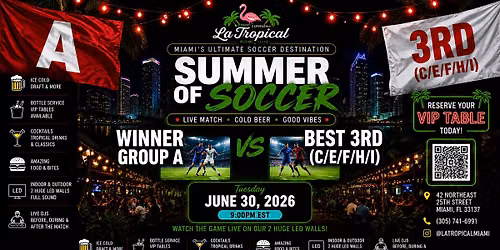 Winner Group A vs Best 3rd (C\/E\/F\/H\/I) \u2022 Summer of Soccer Watch Party