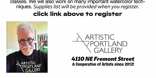 Watercolor Class - 4 sessions - Wednesdays in November (4,11,18,25 + 1 makeup class in Dec)
