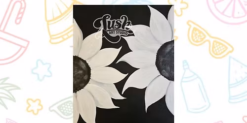 B & W Daisies Paint Class - June 23, 6:30 - 8:30 pm