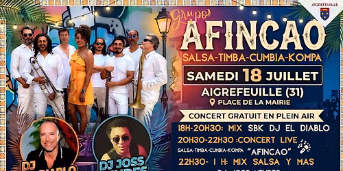 Concert AFINCAO a aigrefeuille gratuit en plein air