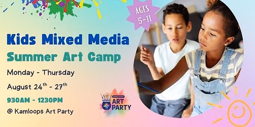 Kids Summer Art Camp - 4 Day Mixed Media (Aug. 24-27)