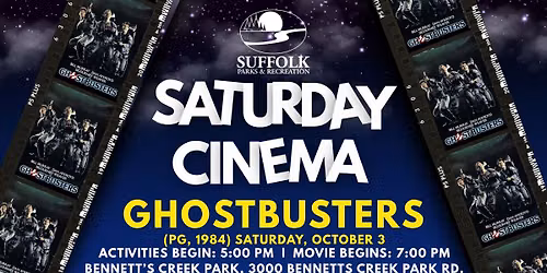 Saturday Cinema: Ghostbusters (PG, 1984)