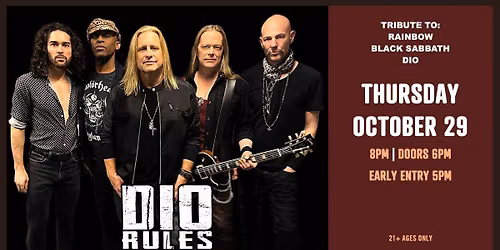 Dio Rules: Tribute to Rainbow, Black Sabbath, & Dio at Jergels