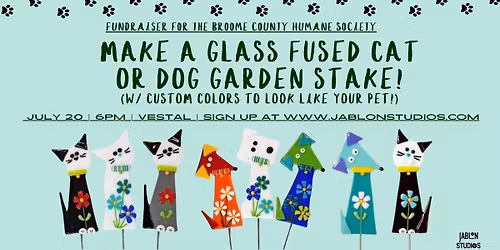 Cat and Dog Garden Stake Fundraiser for Broome County Humane Society!