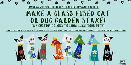 Cat and Dog Garden Stake Fundraiser for Broome County Humane Society!