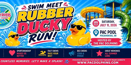 Sunny Rivers Swim League ~ Rubber Ducky Run Swim Meet